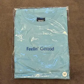 후지이 카제 Feelin' Go(o)d 티셔츠 M 사이즈 스카이블루