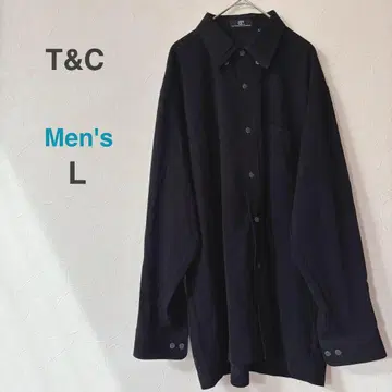 [ T&C ] 긴팔 셔츠 블랙 L 심플 비즈니스 포멀