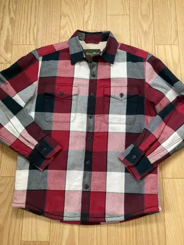 깔끔! 에디 바우어 내 보아 플란넬 셔츠 남성용 긴팔 레드 체크