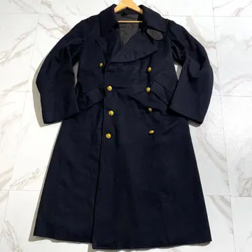 독일군 롱 코트 트렌치코트 레온 골드 버튼 네이비