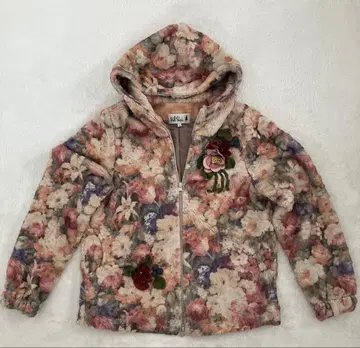 Bel Paci 꽃무늬 후드 부착 아우터