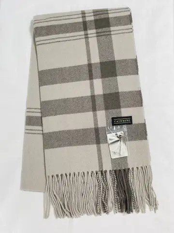 CASHMERE 캐시미어 100% 체크 무늬 스톨