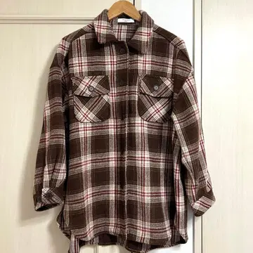 [ 새상품 ] 사만다 모스모스 블루 체크 자켓 브라운