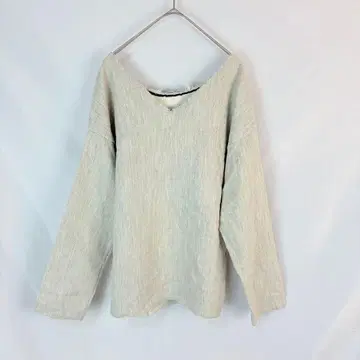 OKIRAKU 오키라쿠 코튼울 컷 아웃 풀오버