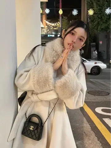 Darich 허리 멜톤 코트