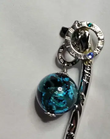 시미즈자카 유리관 헤어콤 우주 마블 블루 teftef