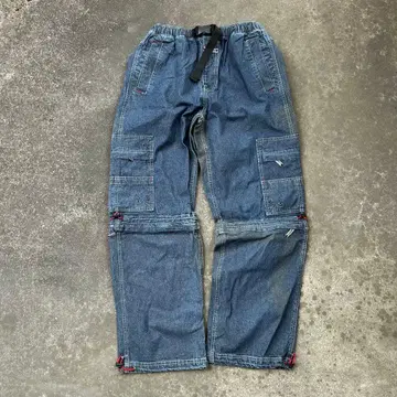 90s Y2K airwalk 데님 카고 팬츠 2way 배기 팬츠