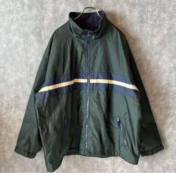 90s 올드 GAP 나일론 자켓 절개 디자인 다크 그린