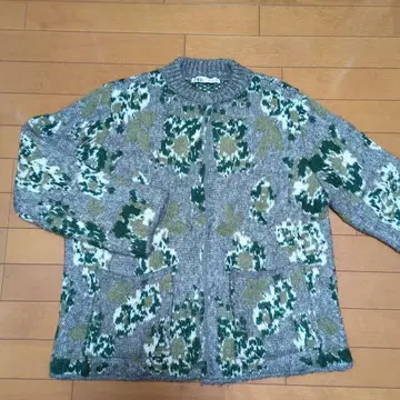 ZARA 꽃 패턴 니트 가디건 긴팔 size L