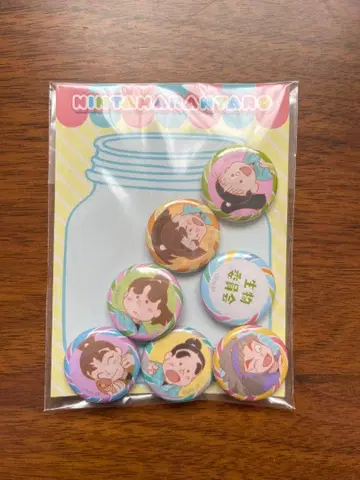 닌타마 란타로 생물위원회 캔뱃지 7개 세트