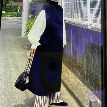 CORNERS by KR 2way 하이넥 슬릿 니트 원피스