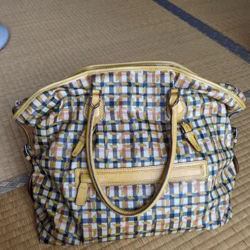 체크 무늬 보스턴 백 2박 3일 등 짧은 여행용 작은 보스턴 백