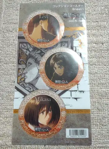 진격의 거인 컬렉션 코스터 시트 1 리바이 엘렌 미카사