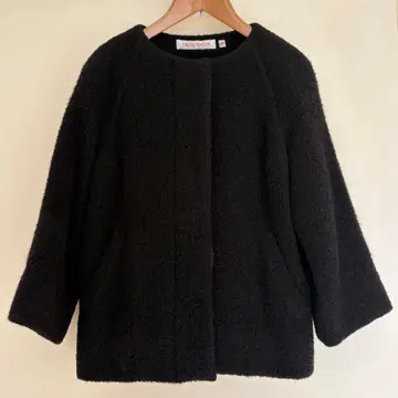 드레 스테리아 노카라 울 숏 코트 자켓 블랙 36