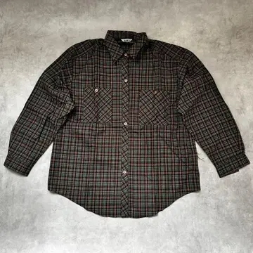 체크 무늬 긴팔 셔츠