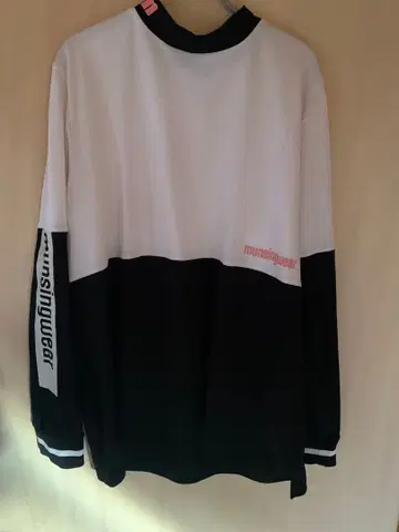 먼싱웨어 긴팔 셔츠 LL 화이트 블랙