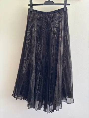 LOYD/FORD 레오파드 무늬 라메 튤 롱 스커트