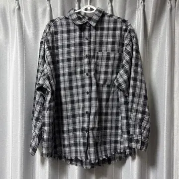 체크 무늬 긴팔 셔츠 M 사이즈