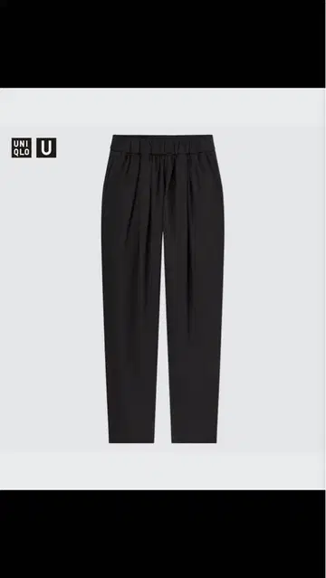 [ 미사용 ] UNIQLO U 유니클로 맨투맨 개더 팬츠 M 블랙