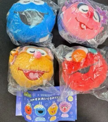 세서미 스트릿 잘자 봉제인형 마스코트 전 4종 세트