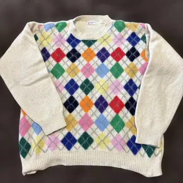 MIKI HOUSE 아가일 무늬 니트 스웨터 M 사이즈