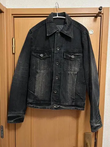 5351 pour les hommes 블랙 데님 자켓 00s