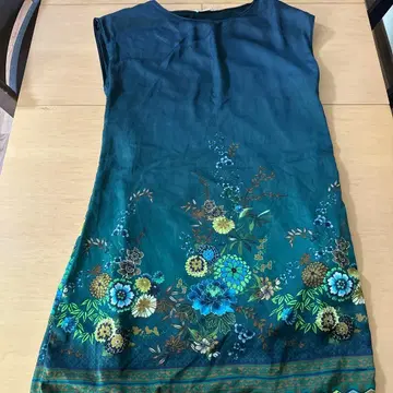 premod 꽃무늬 그라데이션 반팔 원피스