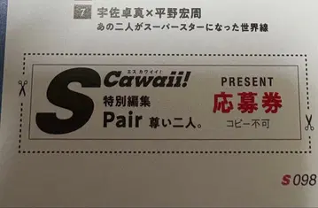S cawaii! pair 소중한 두 사람 응모권 x 5 에스카와