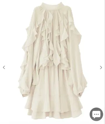 이번 시즌 신상 캐스케이드 보타이 프릴 미니 원피스