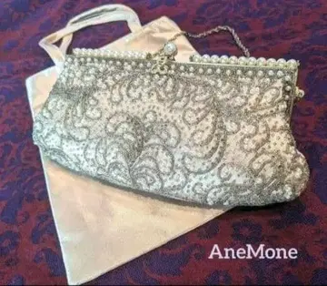 [한 번 사용] AneMone 펄 모티브 비즈 자수 파티 백