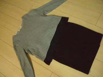 뷰티&유스 유나이티드 애로우즈 레이어드 스타일 티셔츠&스커트 세트