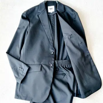 컨디션 최상 워크웨어 수트 트래블 자켓 셋업 세탁 가능 블랙 M