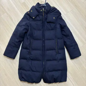 니시카와 다운 후드 부착 롱 다운 자켓