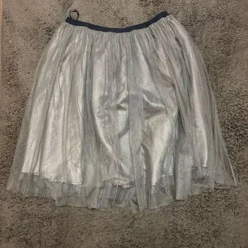 비팅 하트 튤 플레어 스커트 브라운 계열