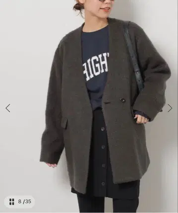 24AW relume 울 모헤어 믹스 노카라 자켓 블랙