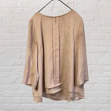 10102 유나이티드 애로우즈 긴팔 턱 셔츠 블라우스 베이지 구제 의류