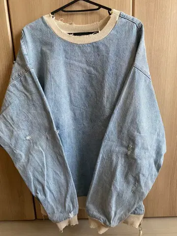 ZARA 데님 가공 트레이닝복 L