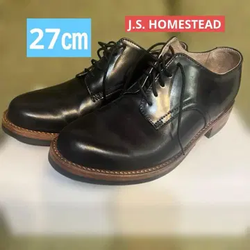 J.S. HOMESTEAD 천연 가죽 블랙 US 9 사이즈