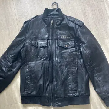 COOGI 블랙 가죽 자켓 XL