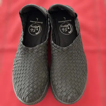 블랙 뜨개질 디자인 스니커즈 GOMU GOMU