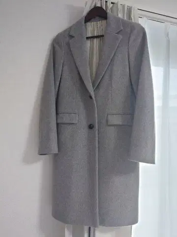 [ 노리즈 ] 체스터 코트 그레이 사이즈 38 롱 기장 심플