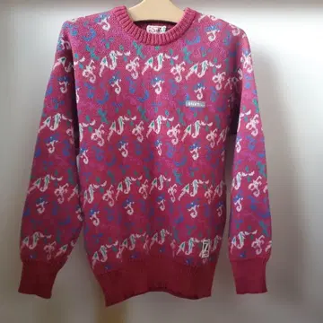 SILVY tricot 긴팔 니트 스웨터 핑크 이탈리아제 빈티지