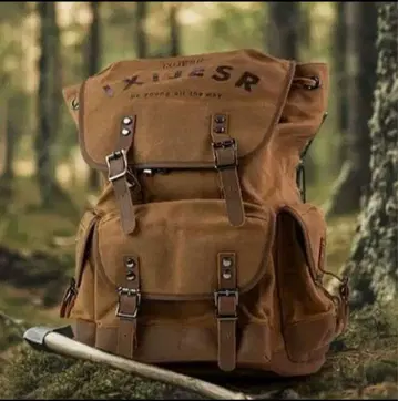 미사용 새상품 XLIJESR 대용량 캔버스 백팩 빈티지