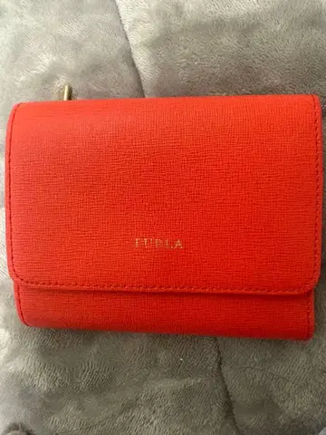 FURLA 오렌지 3단 폴더형 지갑