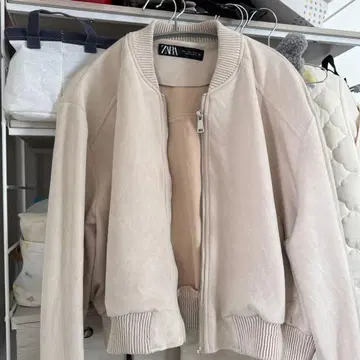 ZARA 베이지 노카라 자켓 L 사이즈
