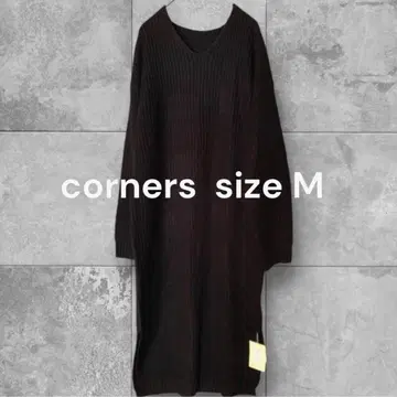 [ 미사용 새상품 ] corners 블랙 롱 니트 루즈핏