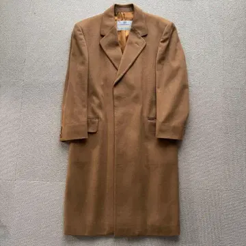 Aquascutum 캐시미어 100% 체스터 코트 카멜 롱