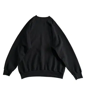 80s USA 무지 맨투맨 블랙 래글런 슬리브 블랙 빅 사이즈