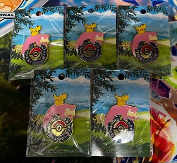 포켓몬 센터 카가와 한정판 야돈 피카츄 로고 핀즈 5개 세트