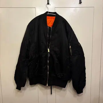 블랙 MA-1 플라이트 자켓 2XL